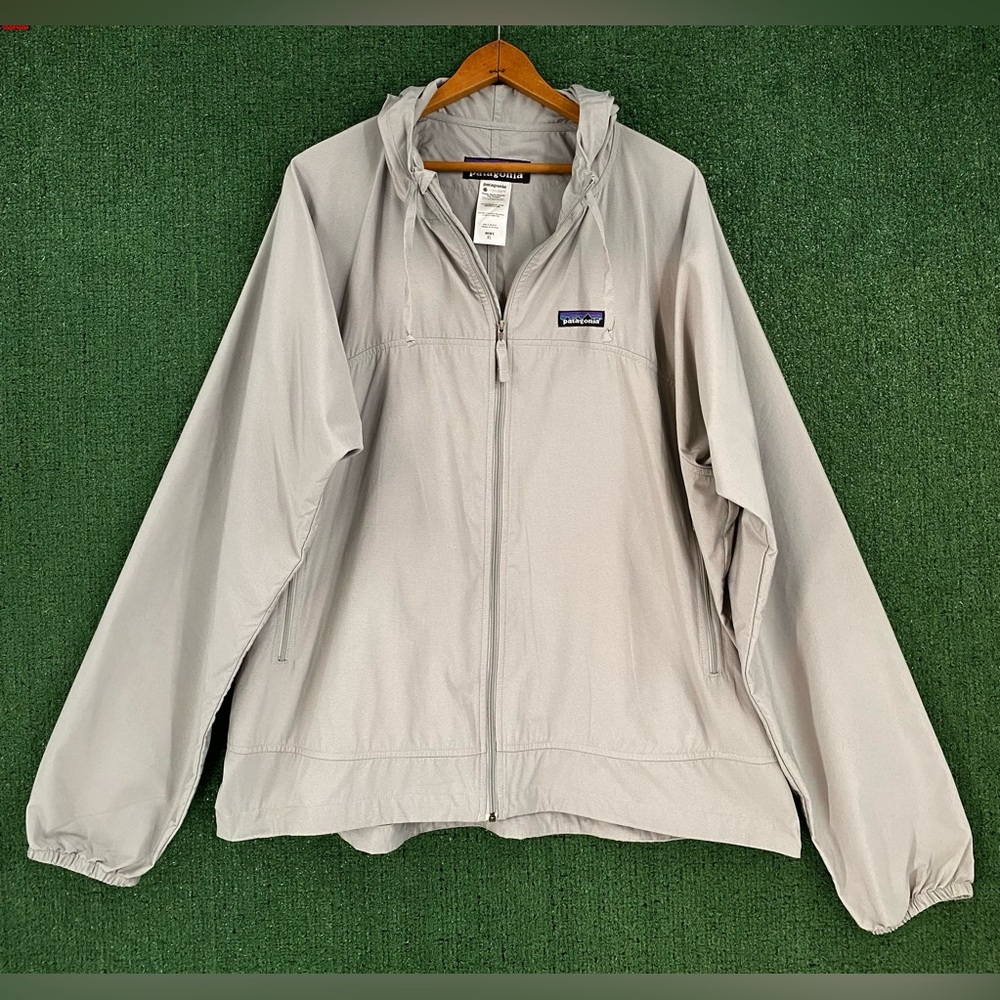 Patagonia First Sun Grey Nylon Full Zip Windbreaker Jacket Men’s Size XL
